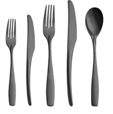 Cutlery Black Set