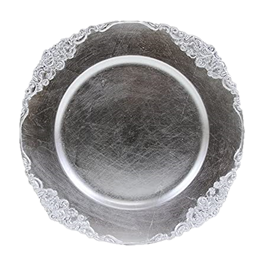 Charger Plate Silver Fancy Edge