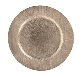 Charger Plate Wood Rose Gold