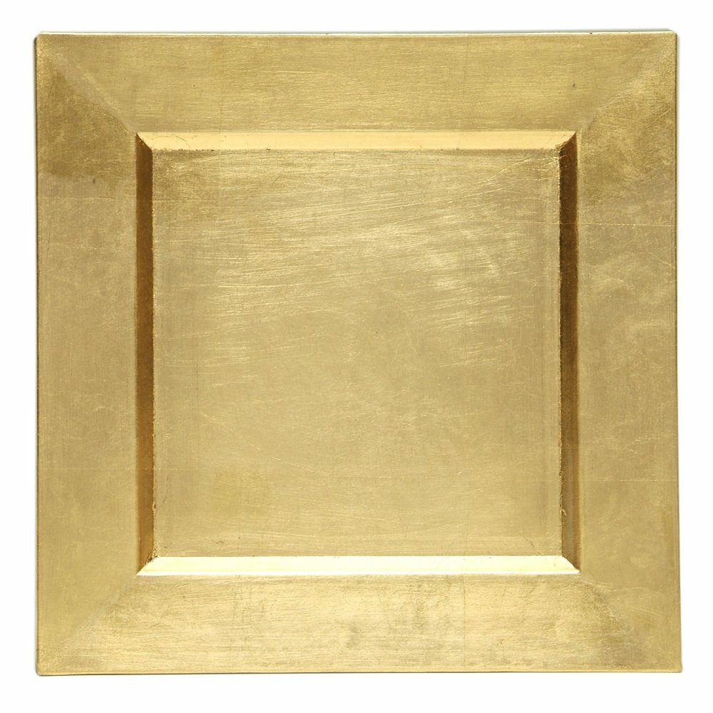 Charger Plate Square Gold 
