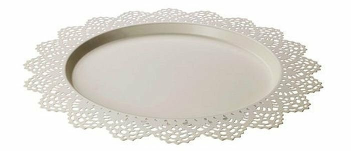 Charger Plate White Lace