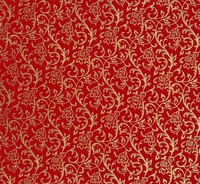 Gold Red Scroll