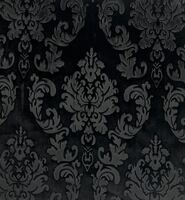 Black and Black Damask